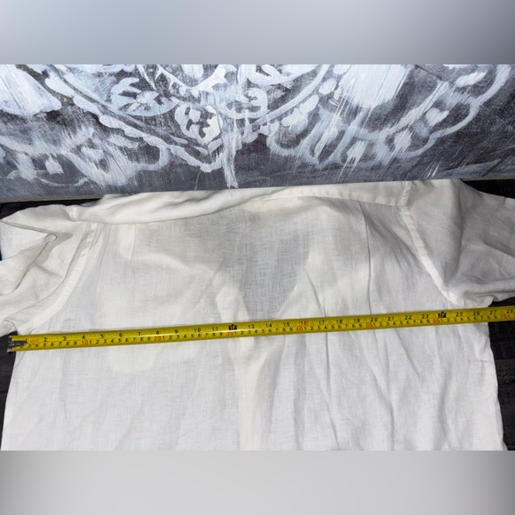 Grant Thomas 100% linen short-sleeve button-down shirt SZ L - Picture 7 of 9